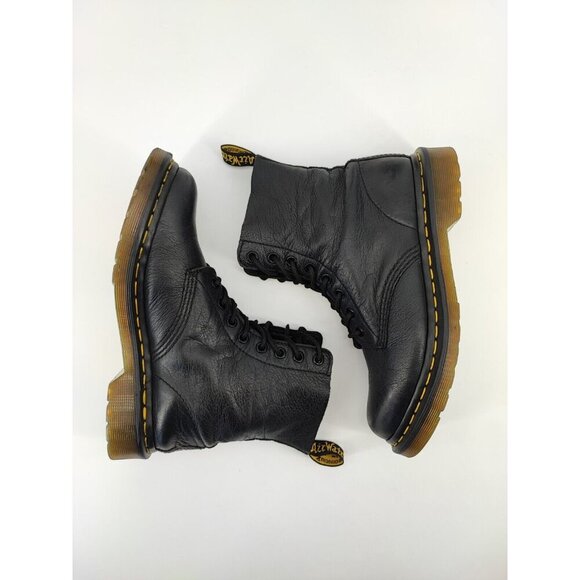 Dr. Martens 1460 Women's Pascal Black Leather Boots Size 7 US - Picture 6 of 8